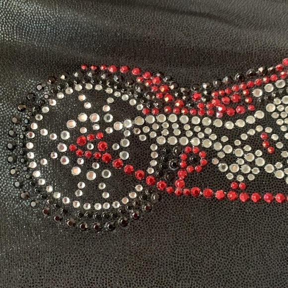 Biker Babe Faux Leather Beaded Shawl Wrap - Picture 5 of 5